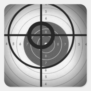 Pegatina Cuadrada Retículo del alcance