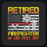 Pegatina Cuadrada Retired Firefighter 60th Birthday Thin Hablas Line<br><div class="desc">The Perfect Birthday bordador For a 60 Years Old Retired Firefighter, Fireman, EMS, EMT, Paramedic, Fire Captain Or Volunteer. Aplomas a Retirement veneno For Those Who Worked En Emergency servicios And For Someone Who Has Accomplished a En Firefighting En His Life. Retired Firefighter 60 And Quieto Hot Is Great For...</div>