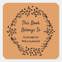 Retorno del libro de Boho Floral Vintage Monograma
