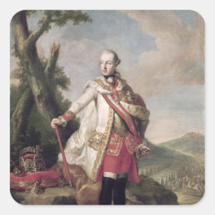 Pegatina Cuadrada Retrato completo de José II