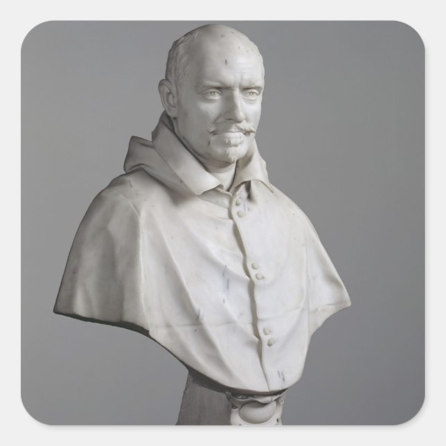 Pegatina Cuadrada Retrato de Alessandro (Anverso)