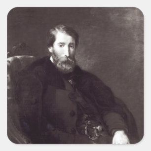 Pegatina Cuadrada Retrato de Alfred Bruyas