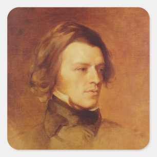 Pegatina Cuadrada Retrato de Alfred Lord Tennyson
