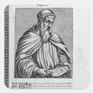 Pegatina Cuadrada Retrato de Amerigo Vespucci