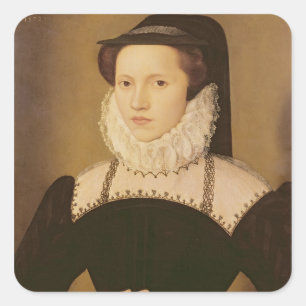Pegatina Cuadrada Retrato de Anne Waltham, 1572