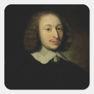 Pegatina Cuadrada Retrato de Blaise Pascal