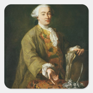 Pegatina Cuadrada Retrato de Carlo Goldoni