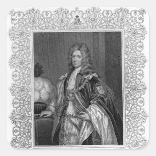 Pegatina Cuadrada Retrato de Charles Seymour, duque de Somerset