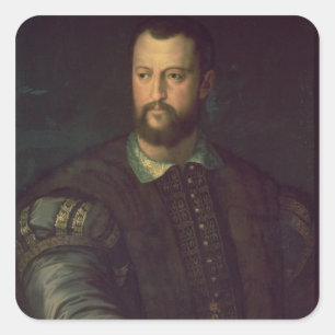 Pegatina Cuadrada Retrato de Cosimo I de' Medici 1559