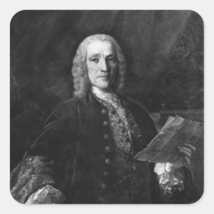 Pegatina Cuadrada Retrato de Domenico Scarlatti