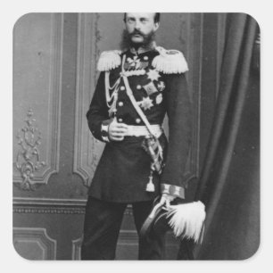 Pegatina Cuadrada Retrato de duque magnífico Michael Nikolaevich