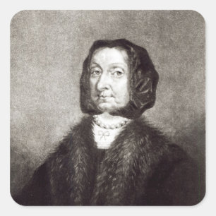 Pegatina Cuadrada Retrato de Elizabeth Cromwell