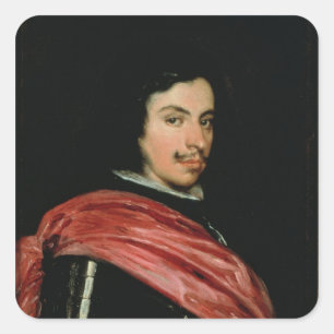Pegatina Cuadrada Retrato de Francesco I d'Este 1639