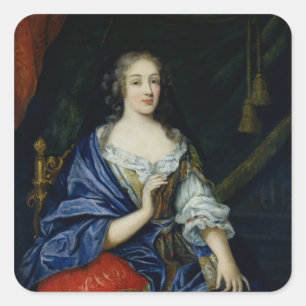 Pegatina Cuadrada Retrato de Francoise-Louise de la Baume le Blanc