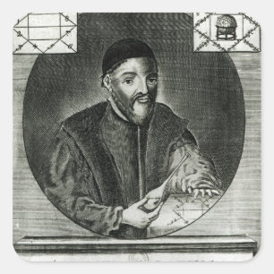 Pegatina Cuadrada Retrato de Gabriel Fallopius