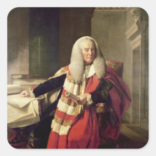 Pegatina Cuadrada Retrato de Guillermo Murray