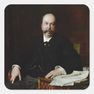 Pegatina Cuadrada Retrato de Henri Meilhac