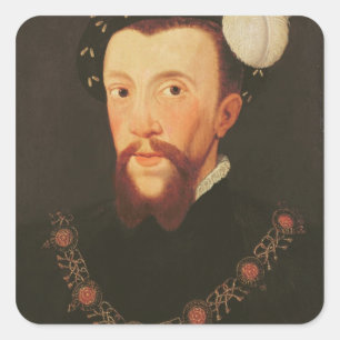 Pegatina Cuadrada Retrato de Henry Howard, 1546
