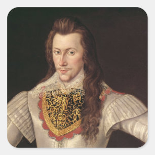 Pegatina Cuadrada Retrato de Henry Wriothesley 3er Earl
