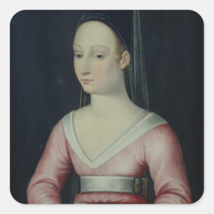 Pegatina Cuadrada Retrato de Inés Sorel