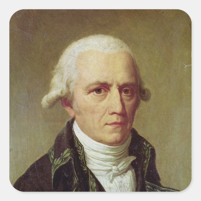 Pegatina Cuadrada Retrato de Jean-Baptiste de Monet (Anverso)