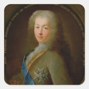 Pegatina Cuadrada Retrato de Jean Federico Phelypeaux