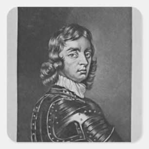 Pegatina Cuadrada Retrato de John Viscount Mordaunt