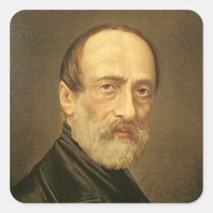 Pegatina Cuadrada Retrato de José Mazzini