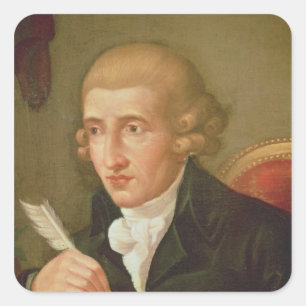 Pegatina Cuadrada Retrato de Joseph Haydn