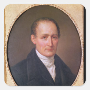 Pegatina Cuadrada Retrato de Joseph Nicephore Niepce 1854