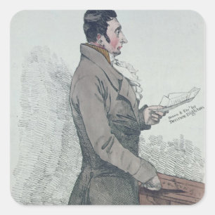 Pegatina Cuadrada Retrato de Juan Bellingham 1812