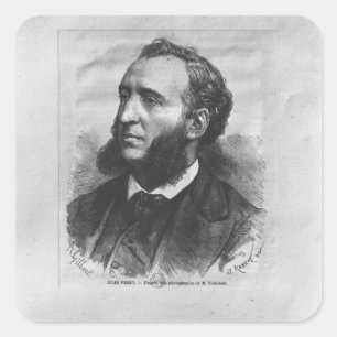 Pegatina Cuadrada Retrato de Jules Ferry