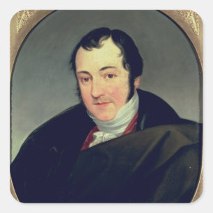 Pegatina Cuadrada Retrato de Karl Thomas Mozart