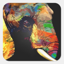 Retrato de la cabeza del elefante en colores audac