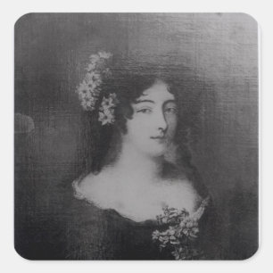 Pegatina Cuadrada Retrato de la condesa Ehrengard Melusina