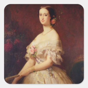 Pegatina Cuadrada Retrato de la emperatriz Eugenie 1854