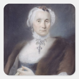 Pegatina Cuadrada Retrato de la madre del artista, Cecilia Guardi, 1