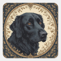 Retrato de Labrador Negro con Estilo Elegante 