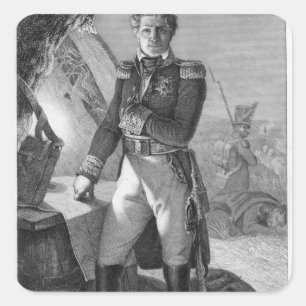 Pegatina Cuadrada Retrato de Laurent de Gouvion Santo-Cyr