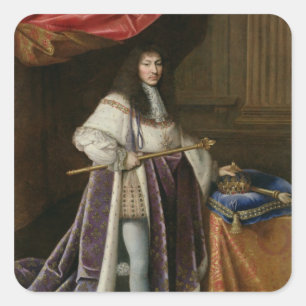 Pegatina Cuadrada Retrato de Louis XIV