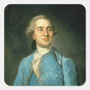 Pegatina Cuadrada Retrato de Louis XVI 1775