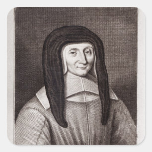 Pegatina Cuadrada Retrato de Louise de Marillac