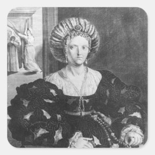 Pegatina Cuadrada Retrato de Lucrezia Borgia