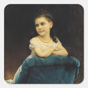 Pegatina Cuadrada Retrato de Mademoiselle Franchetti, 1877