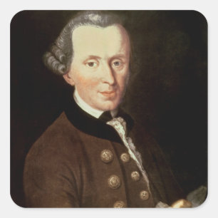 Pegatina Cuadrada Retrato de Manuel Kant