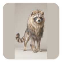 Retrato de Mapache León - Personaje Curioso del Bo