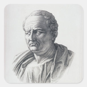 Pegatina Cuadrada Retrato de Marco Tullius Cicero