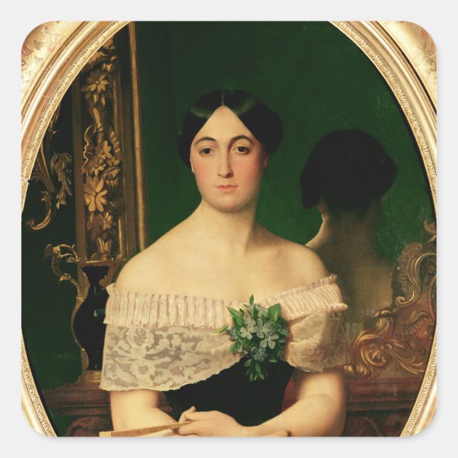 Pegatina Cuadrada Retrato de Marianne Elisa Birch