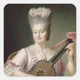 Pegatina Cuadrada Retrato de Marie-Clothilde de Francia