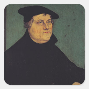 Pegatina Cuadrada Retrato de Martin Luther 1543